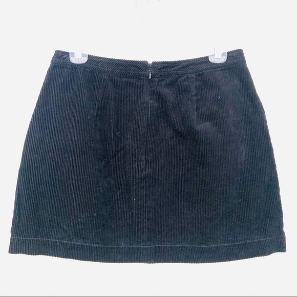 CALVIN KLEIN JEANS black corduroy mini skirt sz 28 - Picture 7 of 9